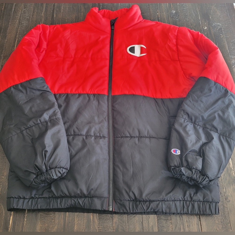Champion Colorblocked Puffer Jacket Mens Size Large
